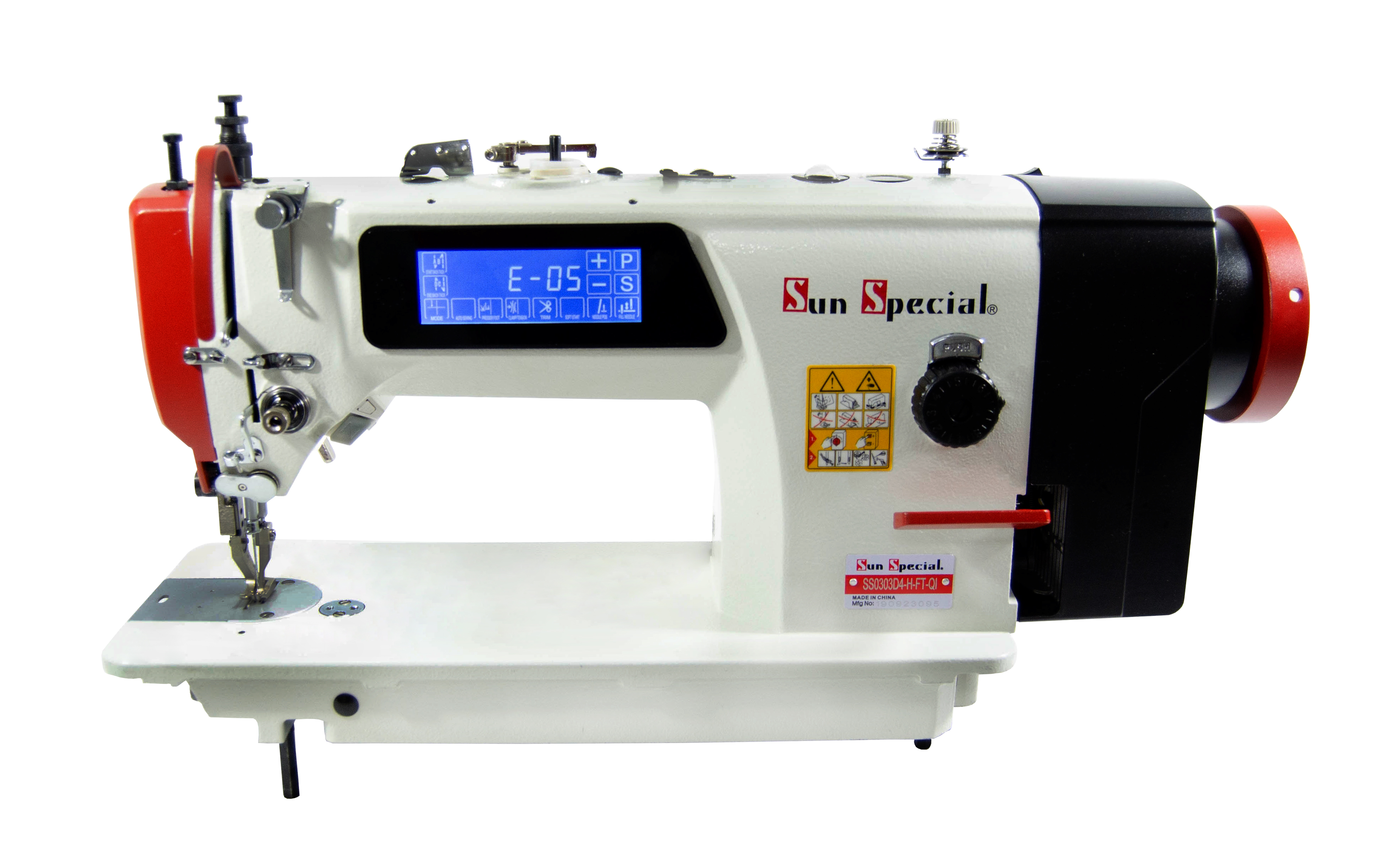 Máquina Costura Industrial Reta Transporte Duplo Eletrônica Painel Touch SS0303D4-H-FT-QI - Sun Special
