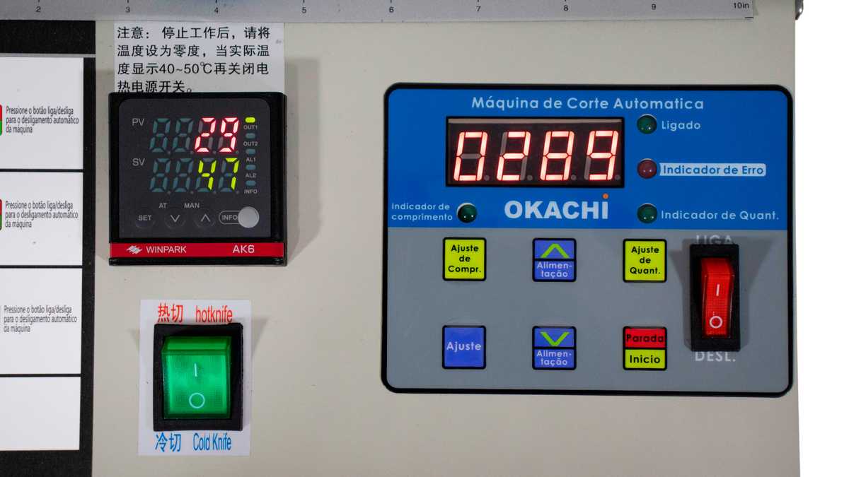 Máquina Corte de Fita Quente e Frio 100mm OK-160LR 220V - Okachi