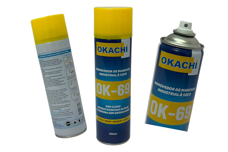 Spray Tira Mancha Óleo Roupa 500ml OK-69 - Okachi