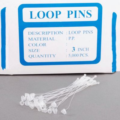 Tag Pin Nylon Branco TP 7mm SS Loop Pins